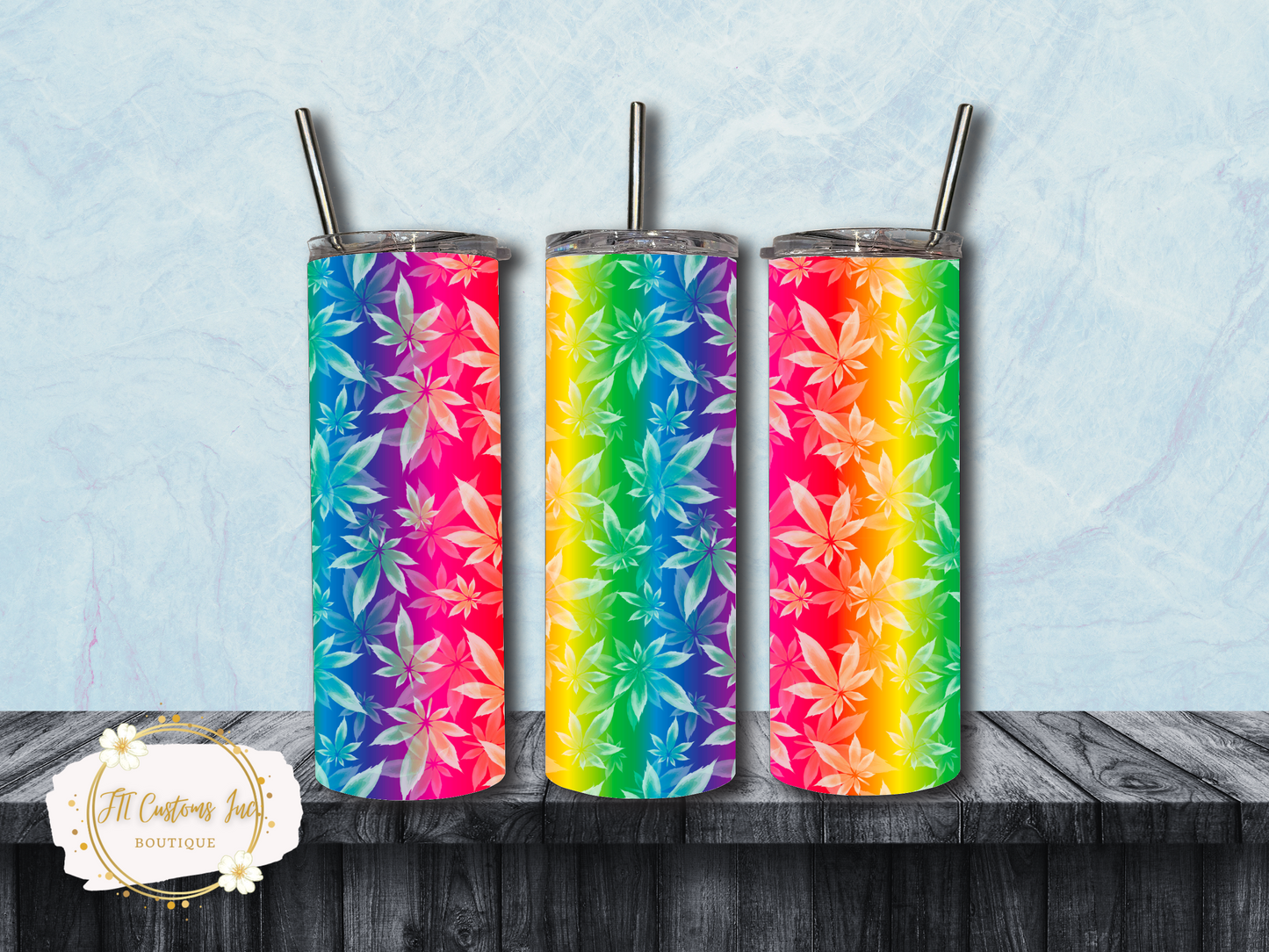 Rainbow Cannabis Tumbler